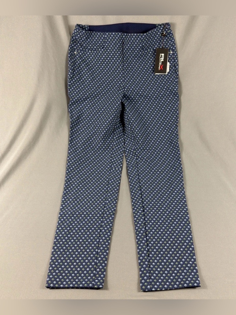 RLX Ralph Lauren Womens Golf Pants Printed 6 Blue Nylon Spandex